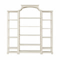 Libreria scaffale rettangolare con ripiani aperti in MDF e truciolare bianco crema 180 x 30 x 200 cm