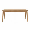Tavolo da pranzo rettangolare in legno massello di quercia rovere naturale 160 cm x 80 cm x 75 cm quattro gambe inclinate