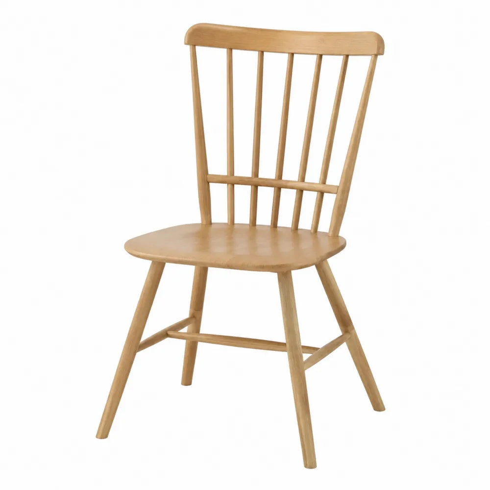 Sedia da pranzo in legno massello di faggio schienale a doghe seduta in legno colore legno naturale dimensioni 45 cm x 50 cm x 85 cm